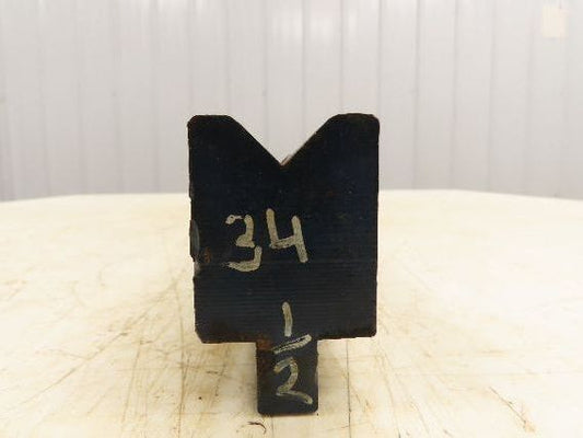 Press Brake Die 34-1/2" Long 90° V 3/4" W 3/8" D 1-3/4" H 1/2" Tang