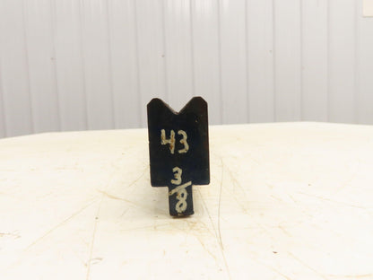Press Brake Die 43-1/2" Long 90° V 11/16" W 5/16" D 1-13/16" H 1/2" Tang