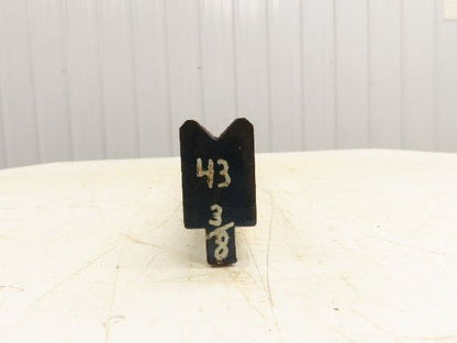 Press Brake Die 43-1/2" Long 90° V 11/16" W 5/16" D 1-13/16" H 1/2" Tang