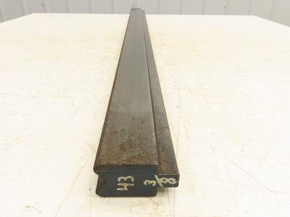 Press Brake Die 43-1/2" Long 90° V 11/16" W 5/16" D 1-13/16" H 1/2" Tang