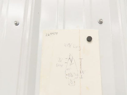 Press Brake Die 47-5/8" Long 30° V 1/4" W 7/16" D 1-3/4" H 1/2" Tang