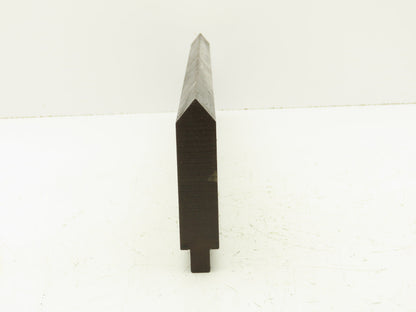 Press Brake Punch Die 22-7/16" Long 80° V 1" W 3-7/8" H 1/2" Tang