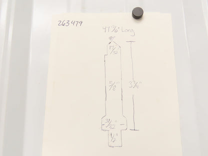 Press Brake Punch Die 47-13/16" Long 90° V 5/8" W 3-3/4" H 1/2" Tang 17/32" Tip