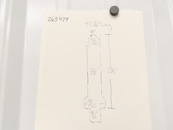 Press Brake Punch Die 47-13/16" Long 90° V 5/8" W 3-3/4" H 1/2" Tang 17/32" Tip