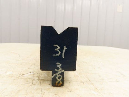 Press Brake Die 31-5/16" Long 90° V 1/2" W 5/16" D 1-3/4" H 1/2" Tang