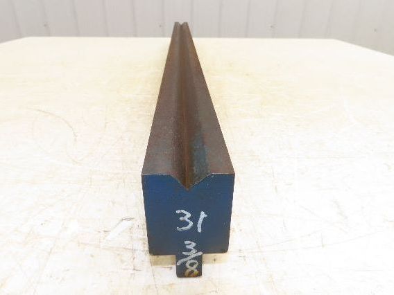 Press Brake Die 31-5/16" Long 90° V 1/2" W 5/16" D 1-3/4" H 1/2" Tang