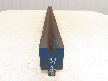 Press Brake Die 31-5/16" Long 90° V 1/2" W 5/16" D 1-3/4" H 1/2" Tang