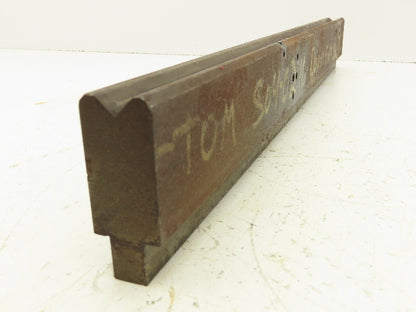 Press Brake Die 19-3/4" Long 90° V 7/16" W 1/4" D 1-13/16" H 1/2" Tang
