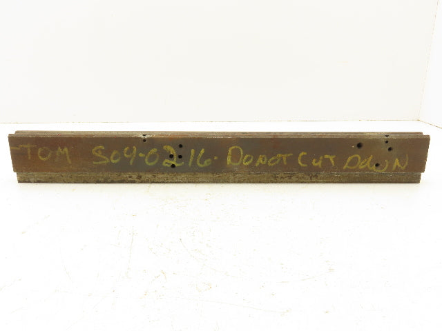 Press Brake Die 19-3/4" Long 90° V 7/16" W 1/4" D 1-13/16" H 1/2" Tang