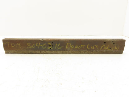 Press Brake Die 19-3/4" Long 90° V 7/16" W 1/4" D 1-13/16" H 1/2" Tang