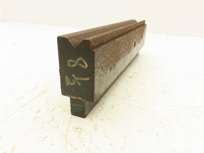 Press Brake Die 8-1/2" Long 90° V 1/2" W 1/4" D 1-3/4" H 1/2" Tang