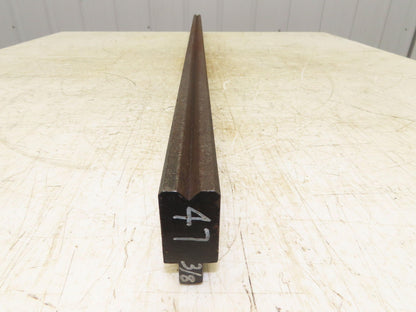 Press Brake Die 47" Long 90° V 3/8" W 1/4" D 1-3/4" H 1/2" Tang