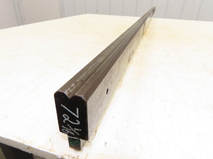 Press Brake Die 72-1/16" Long 90° V 5/16" W 5/32" D 1-3/4" H 1/2" Tang