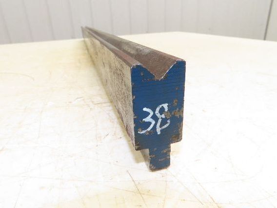 Press Brake Die 38" Long 90° V 5/8" W 5/16" D 1-3/4" H 1/2" Tang