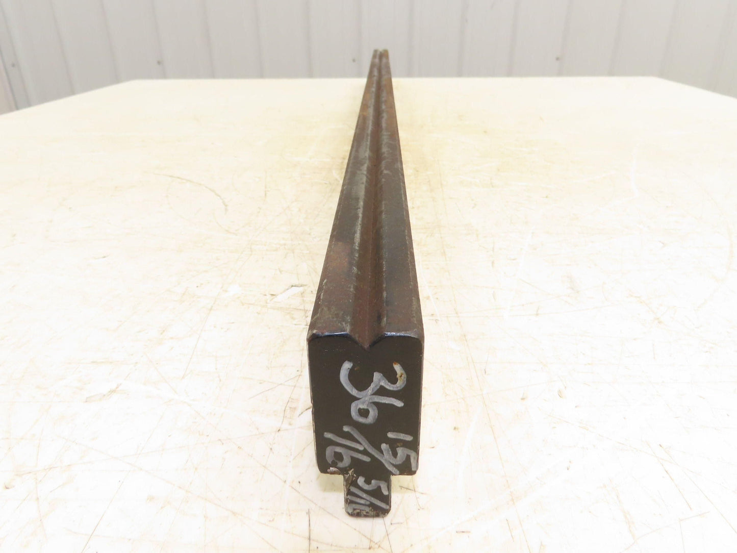 Press Brake Die 37" Long 90° V 1/4" W 1/8" D 1-3/4" H 1/2" Tang