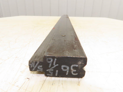 Press Brake Die 37" Long 90° V 1/4" W 1/8" D 1-3/4" H 1/2" Tang
