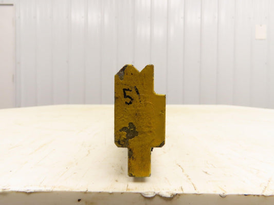 Press Brake Die 51" Long 90° V 5/16" W 1/8" D 1-3/4" H 1/2" Tang