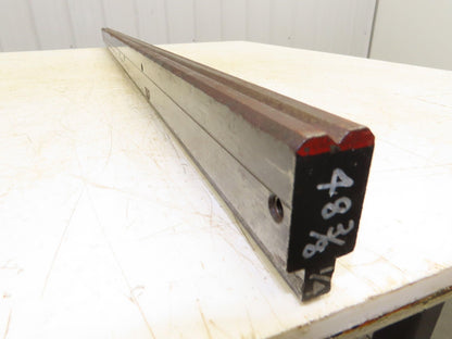 Press Brake Die 48-3/4" Long 90° V 1/4" W 1/8" D 1-3/4" H 1/2" Tang
