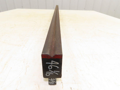 Press Brake Die 46-1/16" Long 90° V 3/8" W 5/32" D 1-3/4" H 1/2" Tang