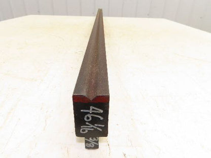 Press Brake Die 46-1/16" Long 90° V 3/8" W 5/32" D 1-3/4" H 1/2" Tang