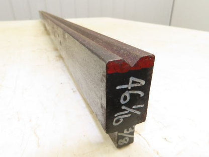 Press Brake Die 46-1/16" Long 90° V 3/8" W 5/32" D 1-3/4" H 1/2" Tang