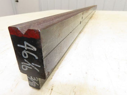 Press Brake Die 46-1/16" Long 90° V 3/8" W 5/32" D 1-3/4" H 1/2" Tang