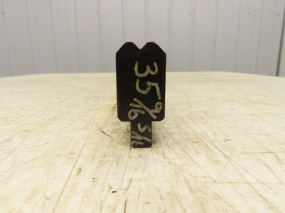 Press Brake Die 35-9/16" Long 90° V 5/16" W 1/8" D 1-3/4" H 1/2" Tang