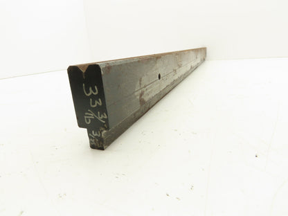 Press Brake Die 33-3/16" Long 90° V 3/8" W 3/16" D 1-3/4" H 1/2" Tang