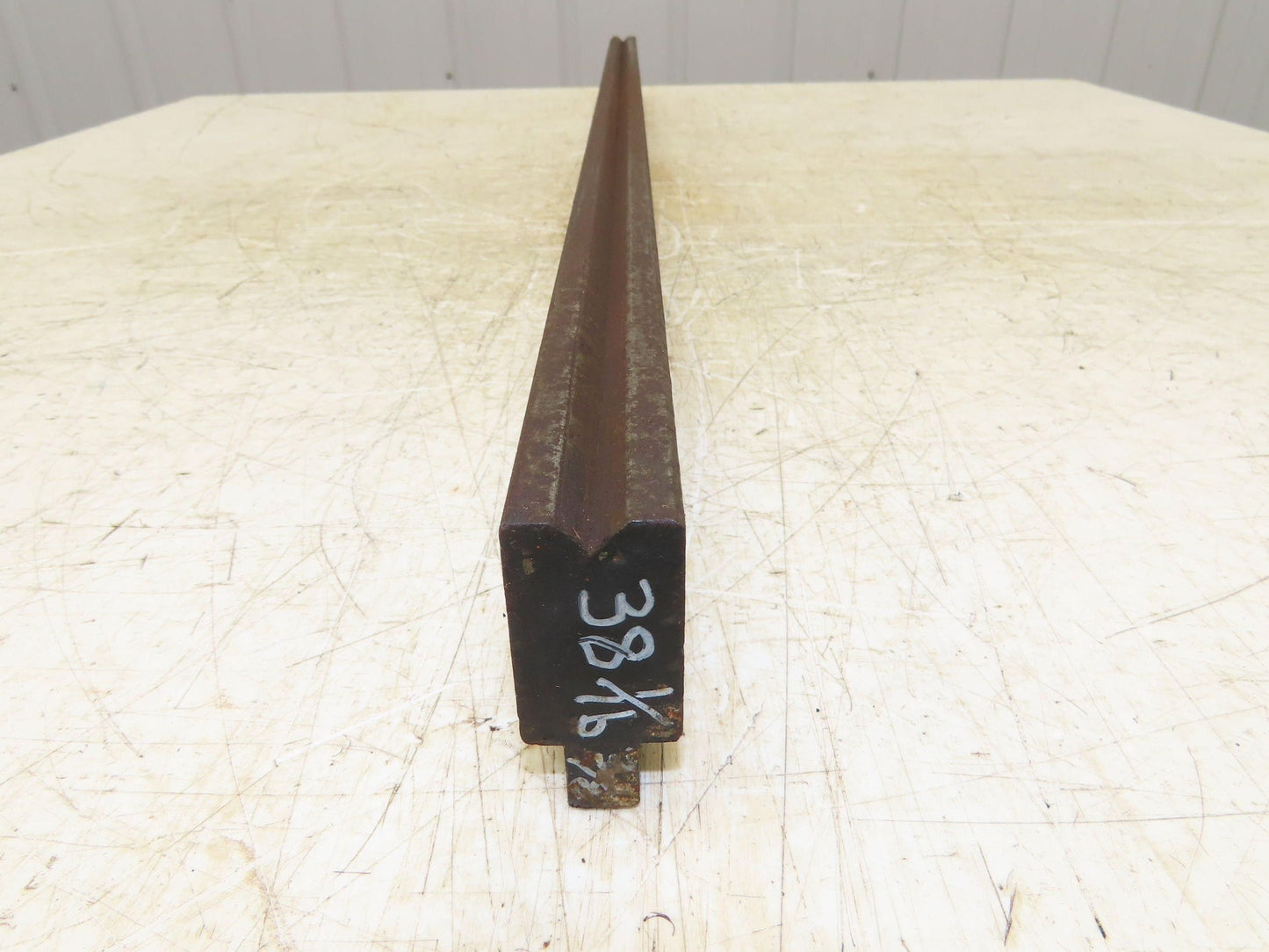 Press Brake Die 38" Long 90° V 3/8" W 3/16" D 1-3/4" H 1/2" Tang