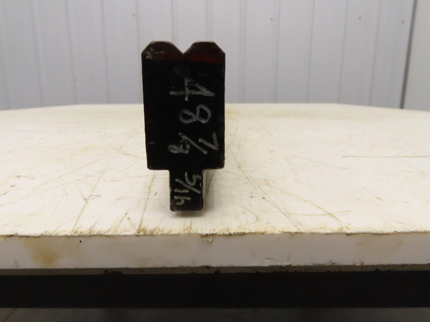Press Brake Die 48-7/8" Long 90° V 5/16" W 1/8" D 1-3/4" H 1/2" Tang