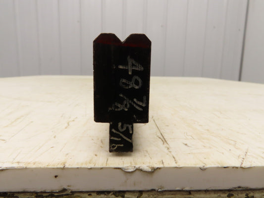 Press Brake Die 48-7/8" Long 90° V 5/16" W 1/8" D 1-3/4" H 1/2" Tang
