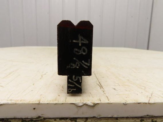 Press Brake Die 48-7/8" Long 90° V 5/16" W 1/8" D 1-3/4" H 1/2" Tang