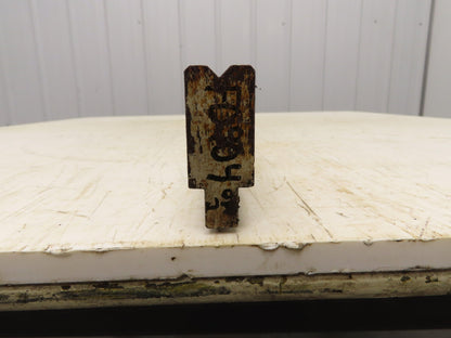Press Brake Die 48-3/16" Long 90° V 1/4" W 5/32" D 1-3/4" H 1/2" Tang