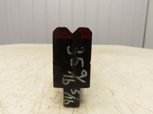Press Brake Die 35-1/2" Long 90° V 5/16" W 3/16" D 1-3/4" H 1/2" Tang