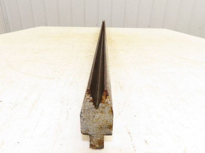Press Brake Die 47-1/2" Long 30° Acute V 3/8" W 11/16" D 1-3/4" H 1/2" Tang