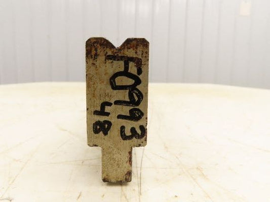 Press Brake Die 44-1/16" Long 90° V 5/16" W 1/8" D 1-3/4" H 1/2" Tang