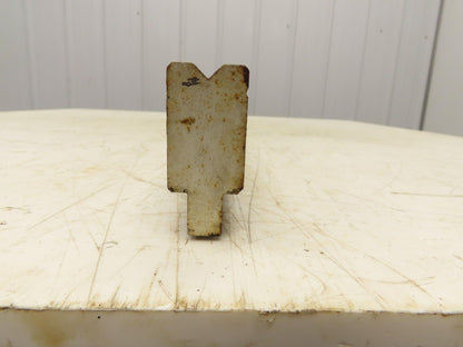 Press Brake Die 45-1/8" Long 90° V 3/8" W 3/16" D 1-3/4" H 1/2" Tang