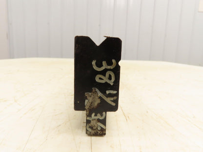 Press Brake Die 38-5/8" Long 90° V 3/8" W 3/16" D 1-3/4" H 1/2" Tang