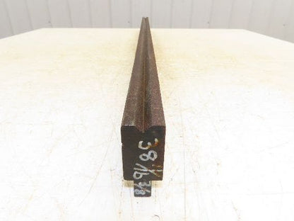 Press Brake Die 38-5/8" Long 90° V 3/8" W 3/16" D 1-3/4" H 1/2" Tang