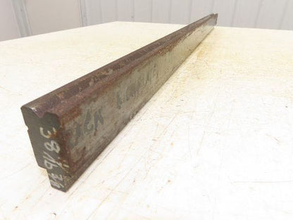 Press Brake Die 38-5/8" Long 90° V 3/8" W 3/16" D 1-3/4" H 1/2" Tang