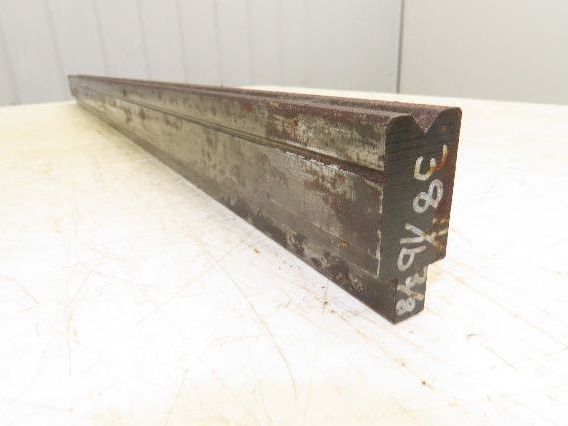 Press Brake Die 38-5/8" Long 90° V 3/8" W 3/16" D 1-3/4" H 1/2" Tang