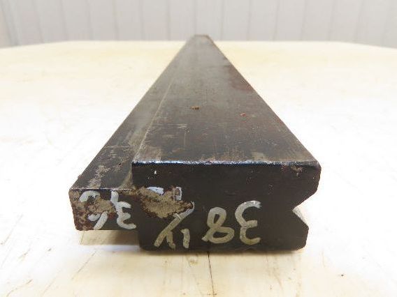 Press Brake Die 38-5/8" Long 90° V 3/8" W 3/16" D 1-3/4" H 1/2" Tang