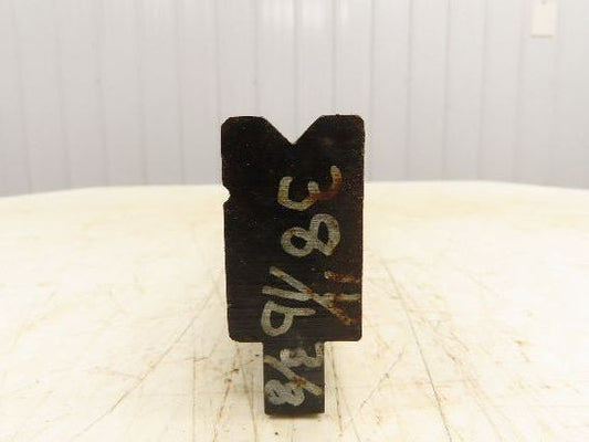 Press Brake Die 38-5/8" Long 90° V 3/8" W 3/16" D 1-3/4" H 1/2" Tang