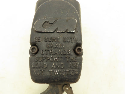 CM Lodestar 2 Ton Lower Hook Block Assembly Double Chain Latch Black 627-860