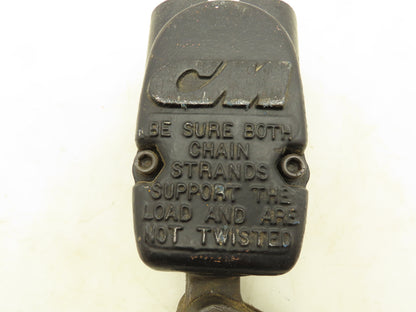 CM Lodestar 2 Ton Lower Hook Block Assembly Double Chain Latchlok Black 627-860