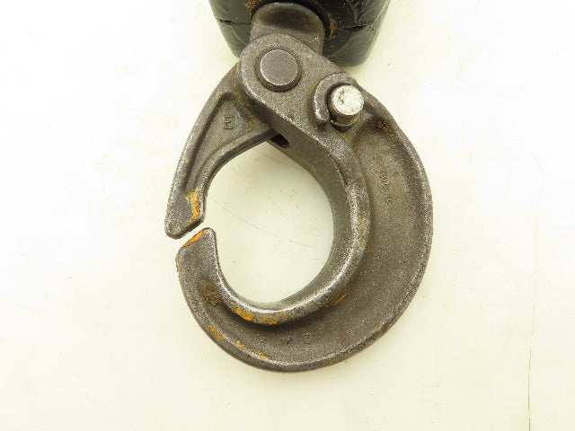 CM Lodestar 2 Ton Lower Hook Block Assembly Double Chain Latchlok Black 627-860