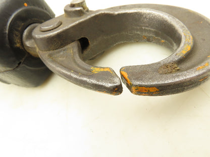 CM Lodestar 2 Ton Lower Hook Block Assembly Double Chain Latchlok Black 627-860