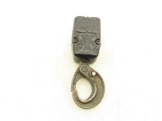 CM Lodestar 2 Ton Lower Hook Block Assembly Double Chain Latchlok Black 627-860
