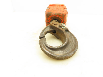 CM Lodestar 2 Ton Double Chain Lower Hook Block Assembly Latchlok Orange 627-860