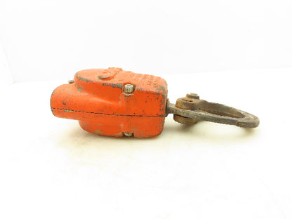 CM Lodestar 2 Ton Double Chain Lower Hook Block Assembly Latchlok Orange 627-860